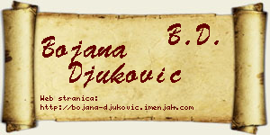 Bojana Đuković vizit kartica